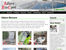 Tablet Screenshot of adarebiocare.com
